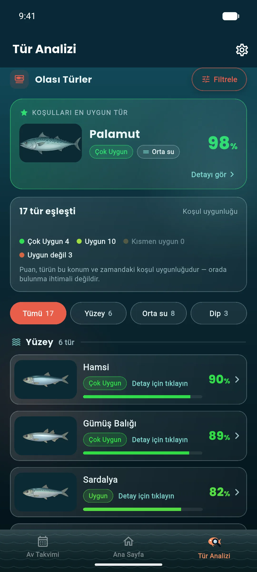Tür analizi sonuçları